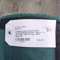 2 Fleece Lined Cordura Quick Wraps?Shipping Boots *vgc/gc, mnr dirt, clean, rubs & frays, older
