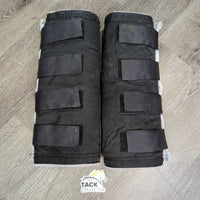 2 Fleece Lined Cordura Quick Wraps?Shipping Boots *vgc/gc, mnr dirt, clean, rubs & frays, older
