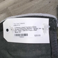 2 Fleece Lined Cordura Quick Wraps?Shipping Boots *vgc/gc, mnr dirt, clean, rubs & frays, older
