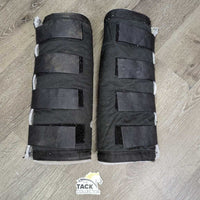 2 Fleece Lined Cordura Quick Wraps?Shipping Boots *vgc/gc, mnr dirt, clean, rubs & frays, older
