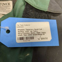 Small Cell Safety Vest *gc, hairy, dirty?residue, dusty, older, fuzzy, stain *Nov 2003
