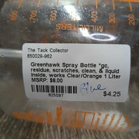 Spray Bottle *gc, residue, scratches, clean, & liquid inside, works
