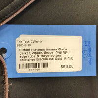 Show Jacket, Zipper, Snaps *vgc/gc, edge rubs & frays, button scratches
