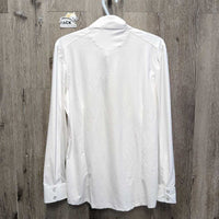 LS Show Sun Shirt, 1/3 Snap Up, Snap Collar, Mesh Sleeves *vgc, seam puckers, mnr pit stains
