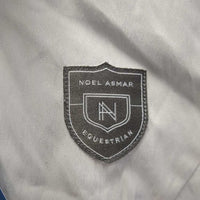 LS Show Shirt, Zip up, Magnet Collar *gc, crinkled, dingy, puckered seams, trim & cuffs, mnr stain
