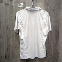 SS Shirt, 1/2 Button Up *gc, dingy?, stains, pits
