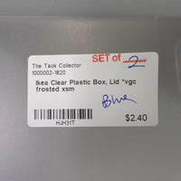 Clear Plastic Box, Lid *vgc

