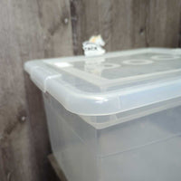 Clear Plastic Box, Lid *vgc
