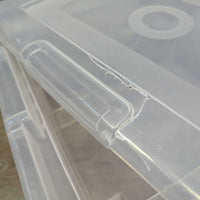 Clear Plastic Box, Lid *vgc, cracked handle

