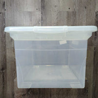 Clear Plastic Box, Lid *vgc
