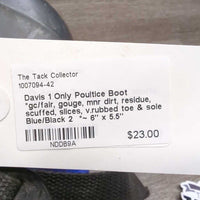 1 Only Poultice Boot *gc/fair, gouge, mnr dirt, residue, scuffed, slices, v.rubbed toe & sole
