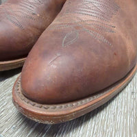 MENS Round Toe Western Boots *xc, v.mnr scuffs, rubs & dirt
