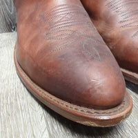 MENS Round Toe Western Boots *xc, v.mnr scuffs, rubs & dirt
