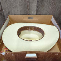 Western Straw Hat, box *vgc, mnr stains, inner brim residue & rubs
