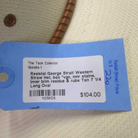 Western Straw Hat, box *vgc, mnr stains, inner brim residue & rubs
