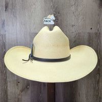 Western Straw Hat by "Milano Hat Co" *vgc, stains, mnr dings & dents

