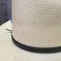 Western Straw Hat by "Milano Hat Co" *vgc, stains, mnr dings & dents
