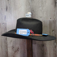 Felt Western Hat, box *gc/fair, v.dirty/stained & sticky inside lining, Budweiser label peeling off, diry, rubs, residue
