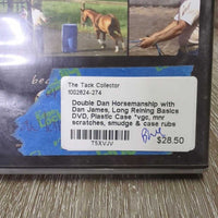 Double Dan Horsemanship with Dan James, Long Reining Basics DVD, Plastic Case *vgc, mnr scratches, smudge & case rubs

