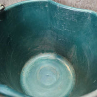 Plastic Flat Back Bucket *gc, clean, scrapes, stains, scratches, missing end, mnr bent cap

