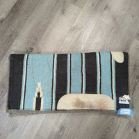 Thin Wool & .5" Felt Western Saddle Pad *vgc/gc, clean, stains, hairy, clumpy, rubs & dirt
