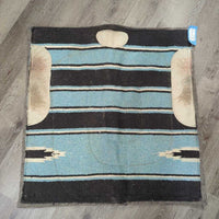 Thin Wool & .5" Felt Western Saddle Pad *vgc/gc, clean, stains, hairy, clumpy, rubs & dirt
