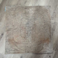 Thin Wool & .5" Felt Western Saddle Pad *vgc/gc, clean, stains, hairy, clumpy, rubs & dirt
