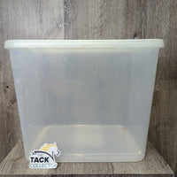 Tall Plastic Box, Lid *gc, scratches, stains, dull, dusty
