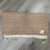Thick Woven Cotton Western Saddle Blanket - Pad *gc, dirt, hair, residue, clumpy, snags, curled corners
