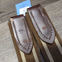 Padded Leather Girth, x3 d rings, 2x els, 0 tags *like new/xc, v.mnr scuffs, residue
