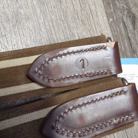 Padded Leather Girth, x3 d rings, 2x els, 0 tags *like new/xc, v.mnr scuffs, residue
