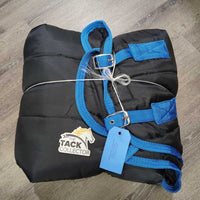 Med Quilt Stable Blanket, 0 tail/legs *vgc, clean, loose/unstitched, mnr rubs
