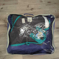 Med 220g Winter Blanket, detach neck, 2 legs, bag *vgc/gc, clean, mnr rubs, pills, faded, threads, wpf & undone seam
