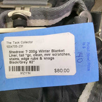 200g Winter Blanket Liner, tail *gc, clean, mnr scratches, stains, edge rubs & snags
