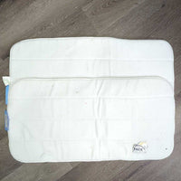 2 Fleece No Bow Leg Quilts *vgc/gc, clean, creases, puckers, pilly, dingy, mnr hair, stains
