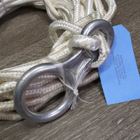High Line?Tow Rope, 2 Aluminum "Clog Wales Figure 8" Tie Loops *vgc/gc, dirt, twists, broken/popped sections
