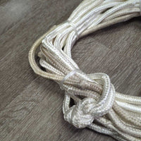 High Line?Tow Rope, 2 Aluminum "Clog Wales Figure 8" Tie Loops *vgc/gc, dirt, twists, broken/popped sections
