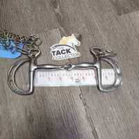 Jointed Kimberwick Bit, Chain *gc, clean, scratches, stains, rough chain, scratches, older
