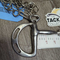 Jointed Kimberwick Bit, Chain *gc, clean, scratches, stains, rough chain, scratches, older
