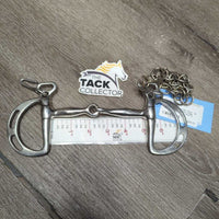 Jointed Kimberwick Bit, Chain *gc, clean, scratches, stains, rough chain, scratches, older
