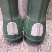 Rubber Boots, 2 Fleece Sock Boot Liners *gc, clean, mnr dusty, dirty, scratches & scrapes, heel rubs, clumpy, pilly, inside rubs &heel holes

