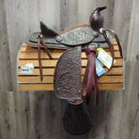 12" Western Rawhide LEADLINE Only - Western Saddle, 2x: Latigos & Tapadero Stirrups
