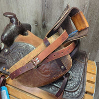 12" Western Rawhide LEADLINE Only - Western Saddle, 2x: Latigos & Tapadero Stirrups
