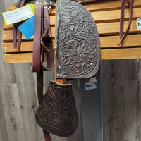 12" Western Rawhide LEADLINE Only - Western Saddle, 2x: Latigos & Tapadero Stirrups
