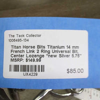 Titanium 14 mm French Link 2 Ring Universal Bit, Center Lozenge *new
