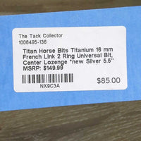 Titanium 16 mm French Link 2 Ring Universal Bit, Center Lozenge *new
