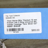 Titanium 12 mm French Link 2 Ring Universal Bit, Center Lozenge *new
