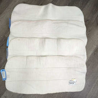 4 Fleece No Bow Leg Quilts *fair, clean, stained, thinned, creases, dingy, v.pilly, mnr hair, threads
