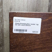 Wood Grooming Box, handle *vgc, mnr dirt, scuffs
