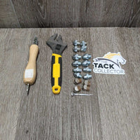 Corking Set: Wrench, Wood Cleaner, 16 Assorted Corks: 12 new, 4 rusty
